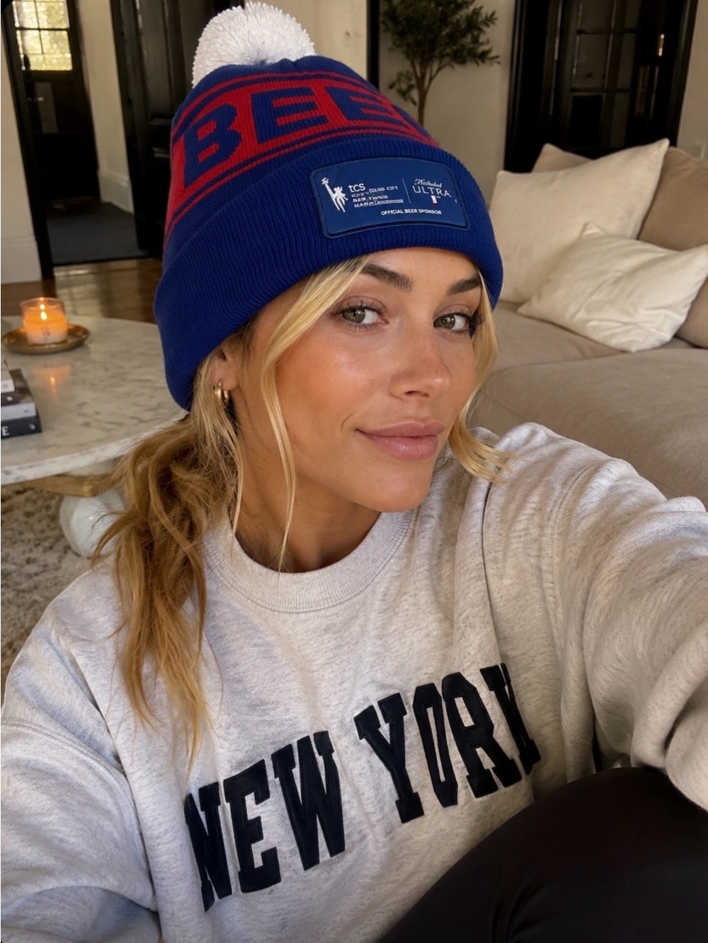 Official TCS NYC Marathon Pom Pom Hat